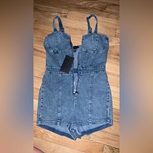 Denim romper
